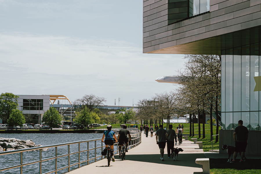 A carbon neutral building on a green tech campus