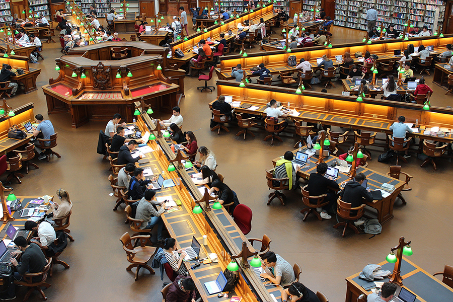 Busy university library with significant energy requirements