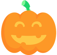 Grinning pumpkin jack-o-lantern