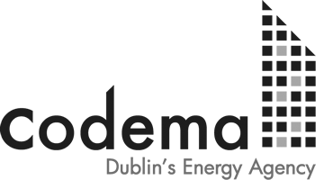 Codema logo, with tagline - Dublin's Energy Agency